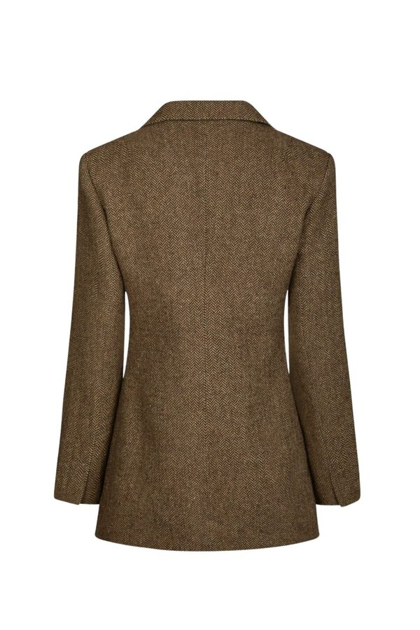 Bowie Herringbone Blazer - Brown