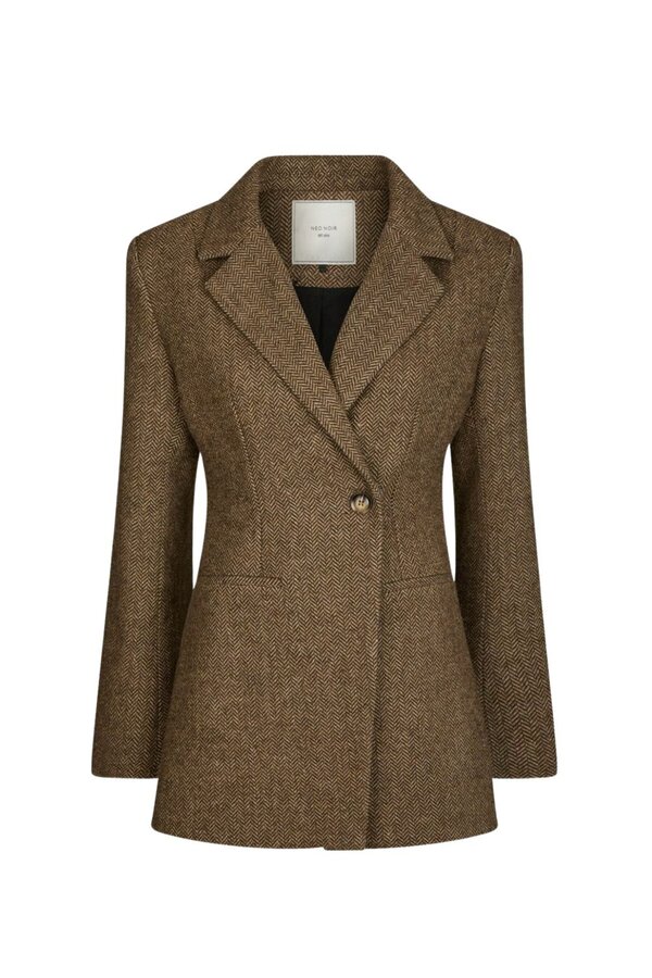 Bowie Herringbone Blazer - Brown