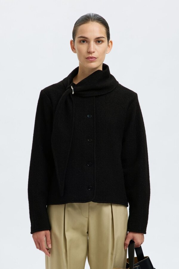 Darla LS Knit Jacket - Black