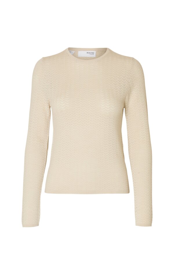 Naja Tight LS Knit O-Neck - Birch