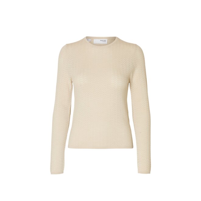 Naja Tight LS Knit O-Neck - Birch