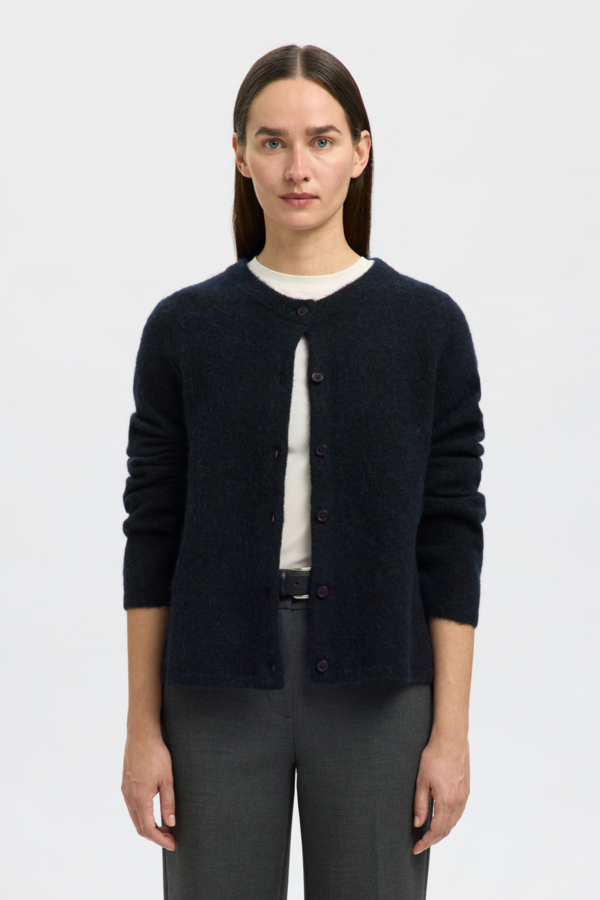 Lulu New LS Knit Cardigan - Dark Sapphire