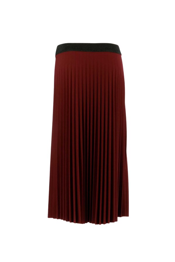 Plisse Rok - Burgundy