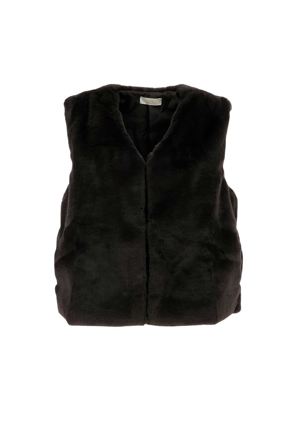 Faux Fur Gilet - Bruin