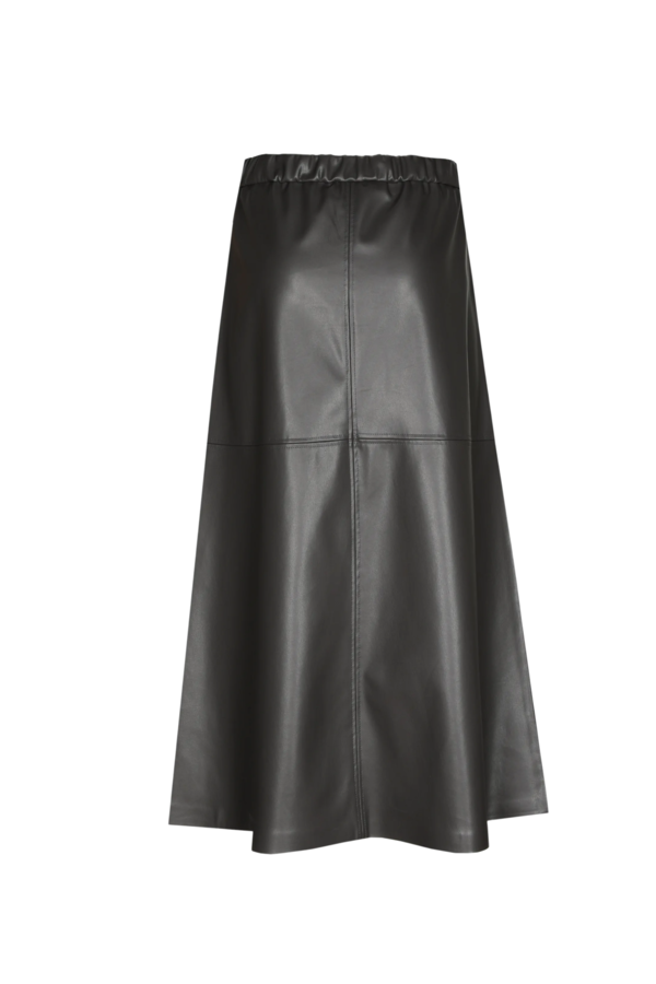 Runne Faux Leather Rok - Graphite