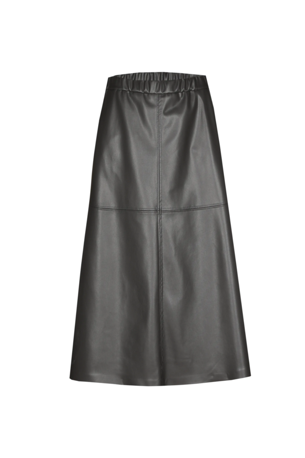 Runne Faux Leather Rok - Graphite
