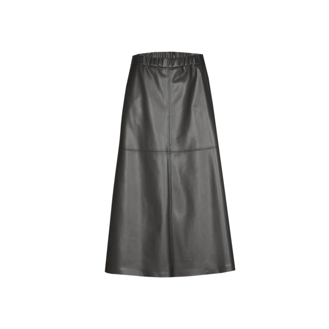 Runne Faux Leather Rok - Graphite