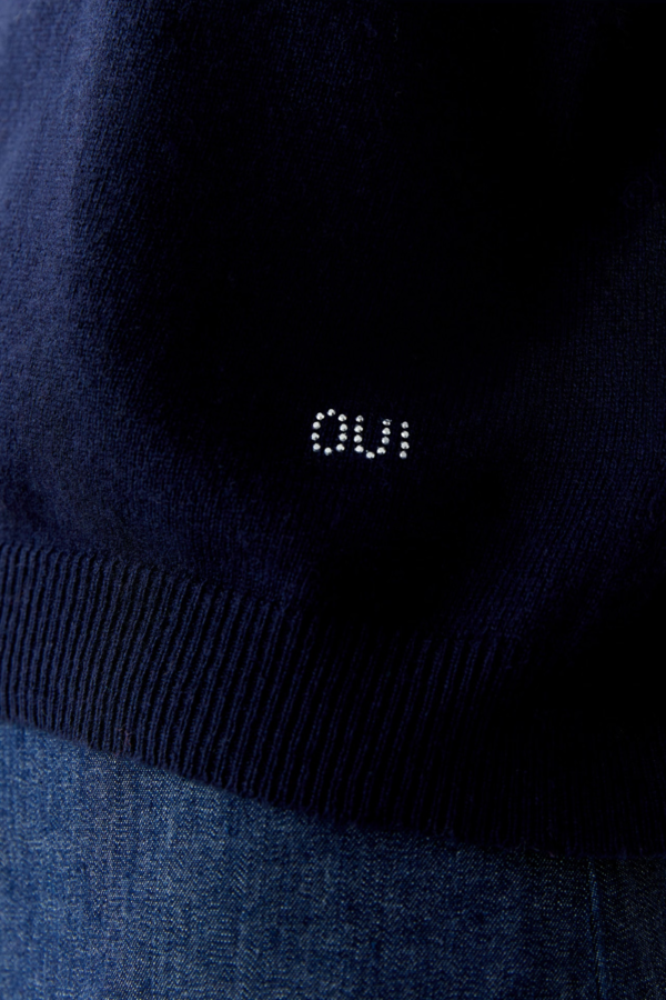 Strass Pullover - Navy