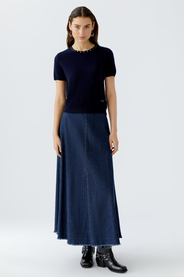 Strass Pullover - Navy