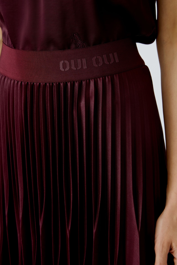 Pleated skirt - Burgundy