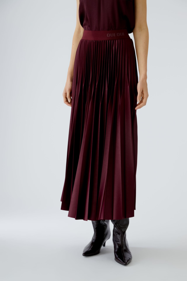 Pleated skirt - Burgundy