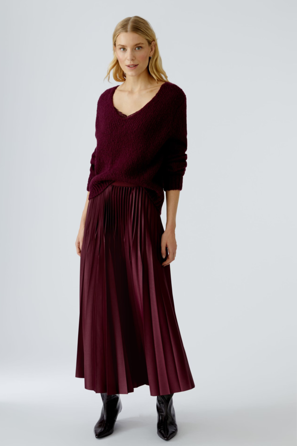 Pleated skirt - Burgundy