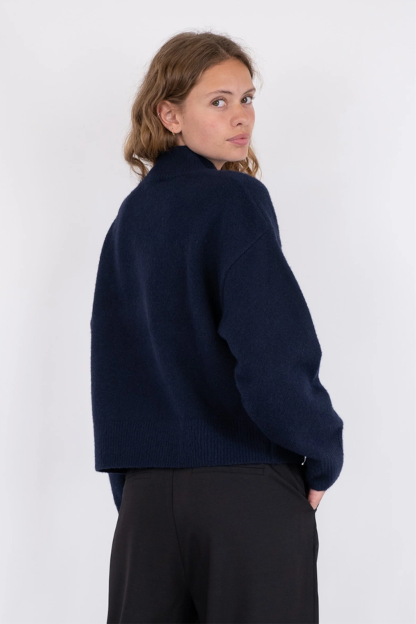 Paulina Knit Blouse - Navy