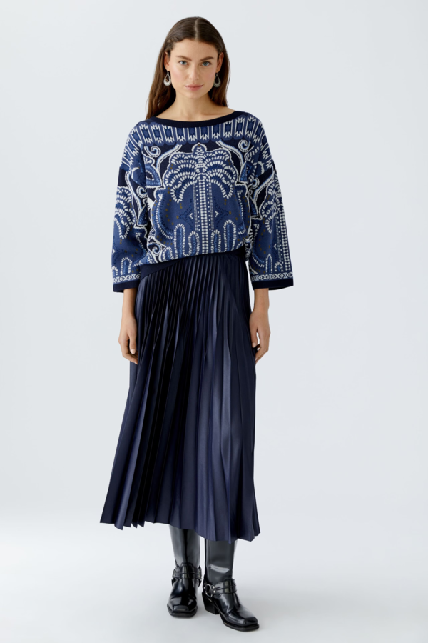 Pleated skirt - Navy