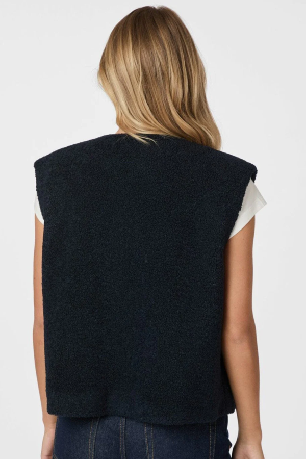 Anjanna Teddy Vest - Navy