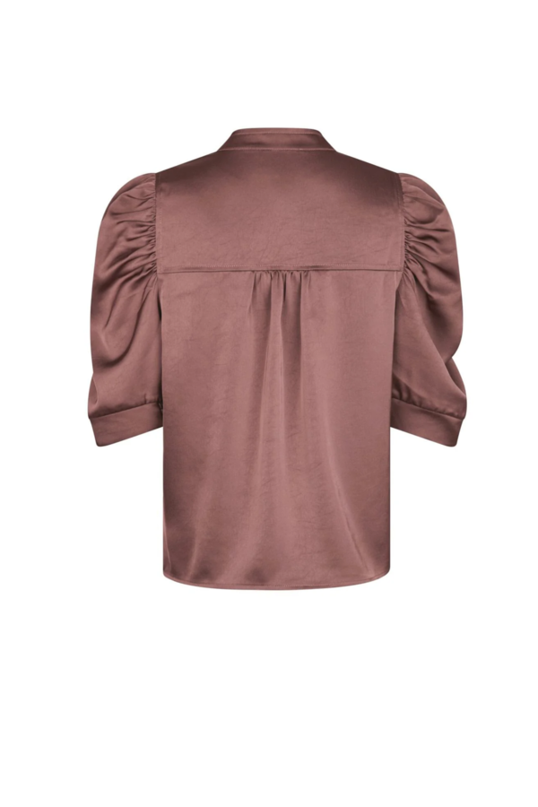 Roella Heavy Sateen Blouse - Dark Rose