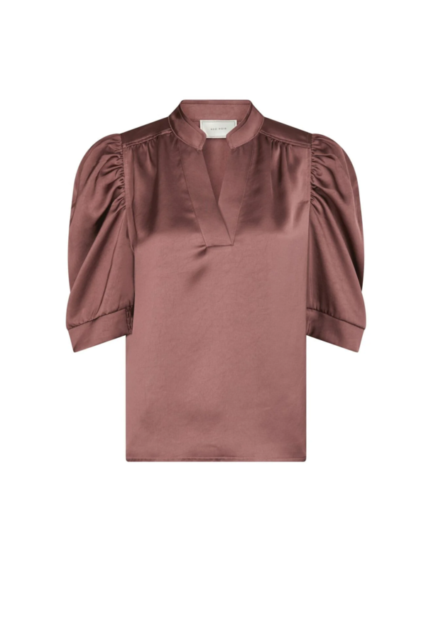 Roella Heavy Sateen Blouse - Dark Rose