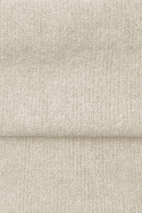 Lulu Wool Blend Narrow Knit Scarf - Birch Melange