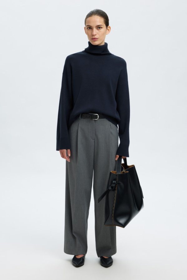 Kamma LS Knit Roll Neck - Dark Sapphire
