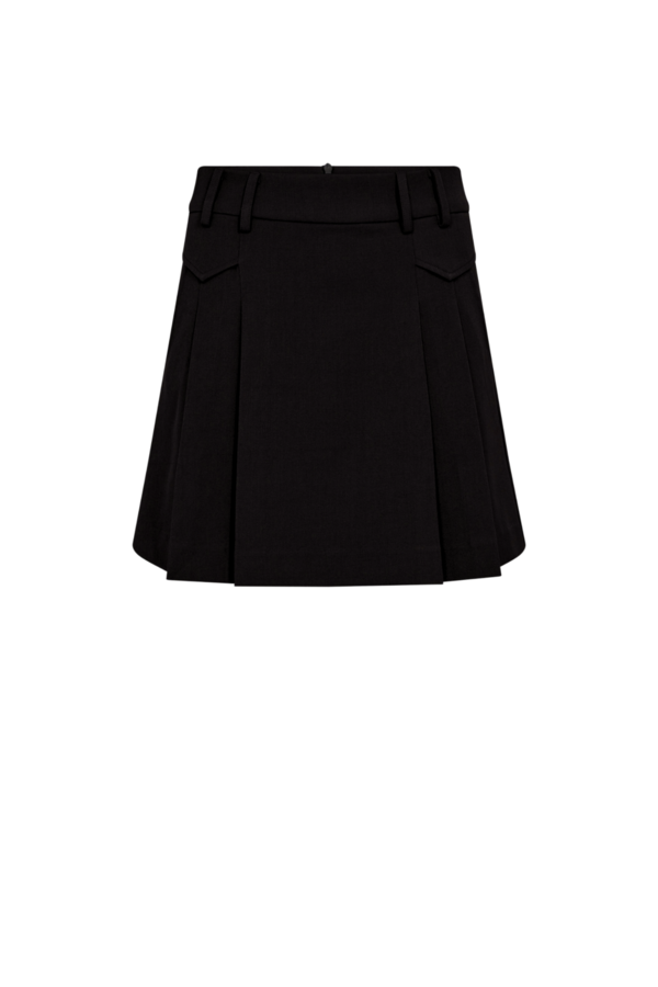 Luna Pocket Pleat Mini Skirt - Black