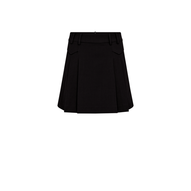 Luna Pocket Pleat Mini Skirt - Black