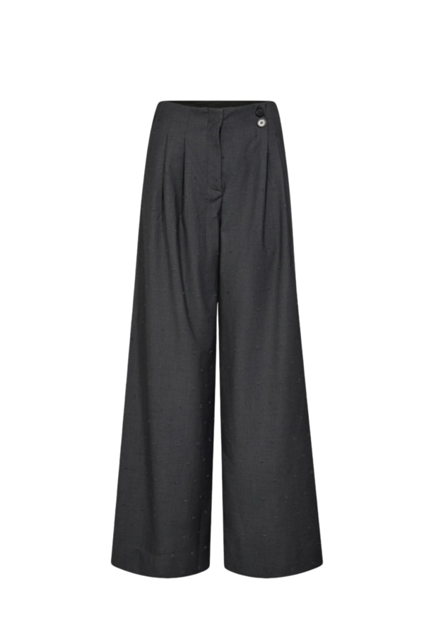 Saga Pleat Pant - Mid Grey