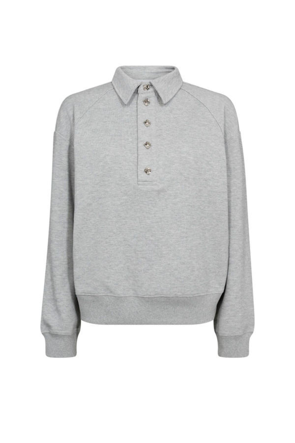 Dengi Polo Sweater - Pale Grey