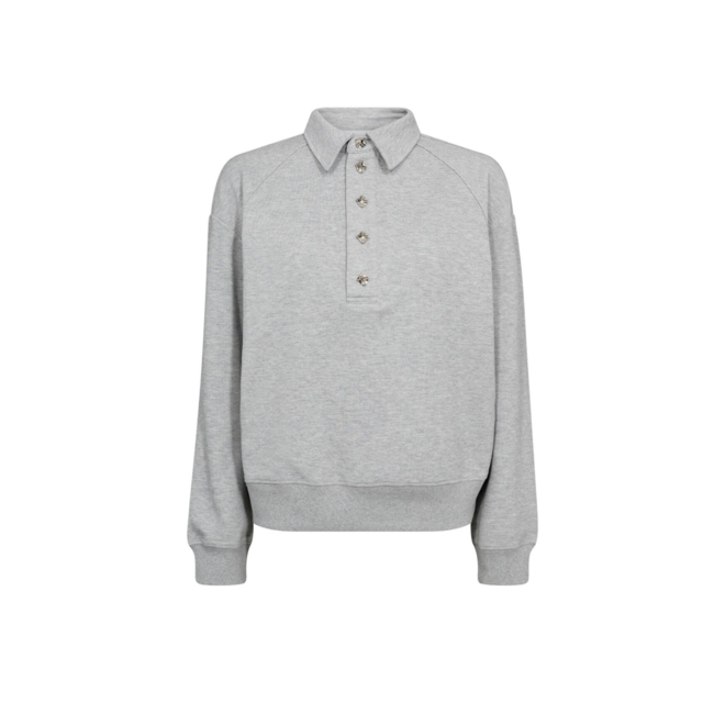 Dengi Polo Sweater - Pale Grey