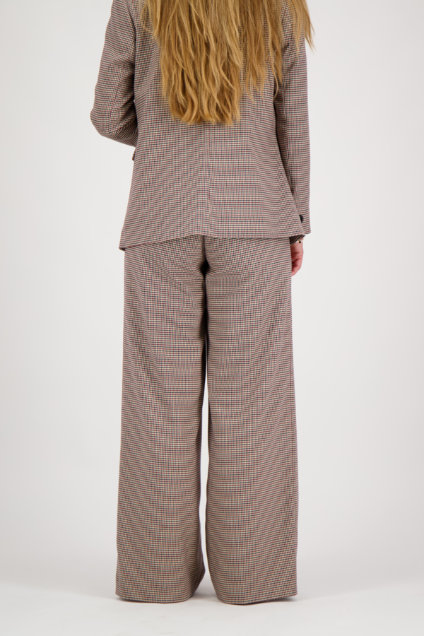 Oscare Pants - Pied De Poule Burgundy