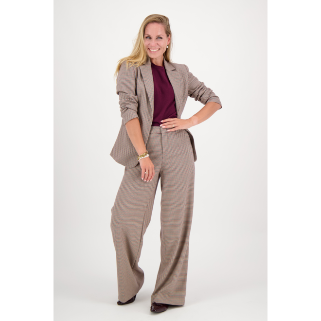 Cilou Blazer - Pied De Poule Burgundy