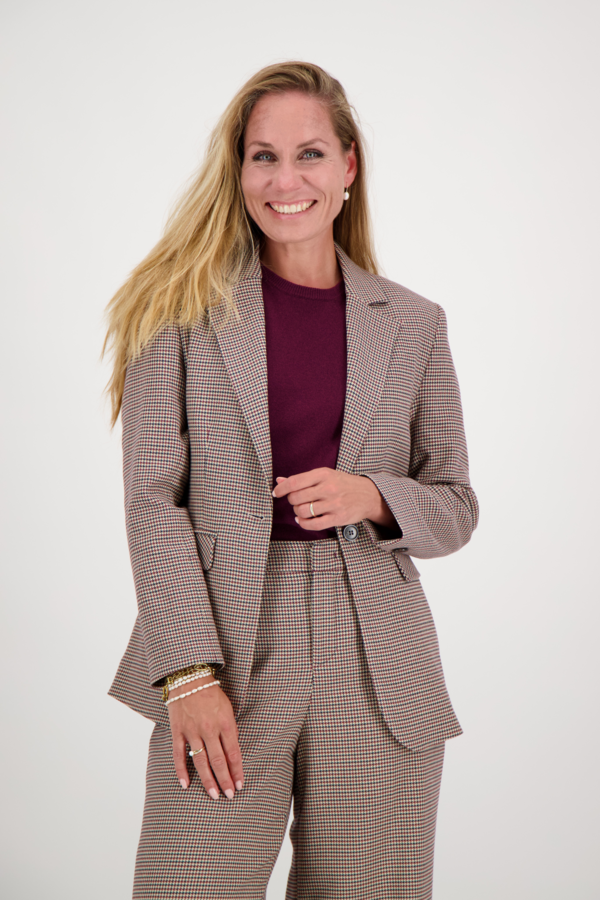 Cilou Blazer - Pied De Poule Burgundy