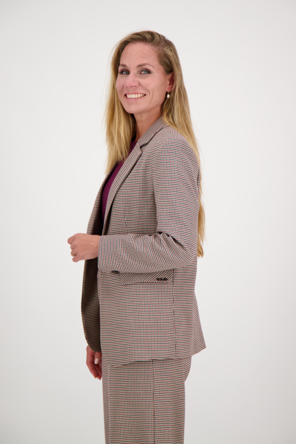 Cilou Blazer - Pied De Poule Burgundy