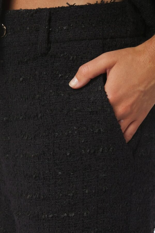 Zanya Boucle Shorts - Black