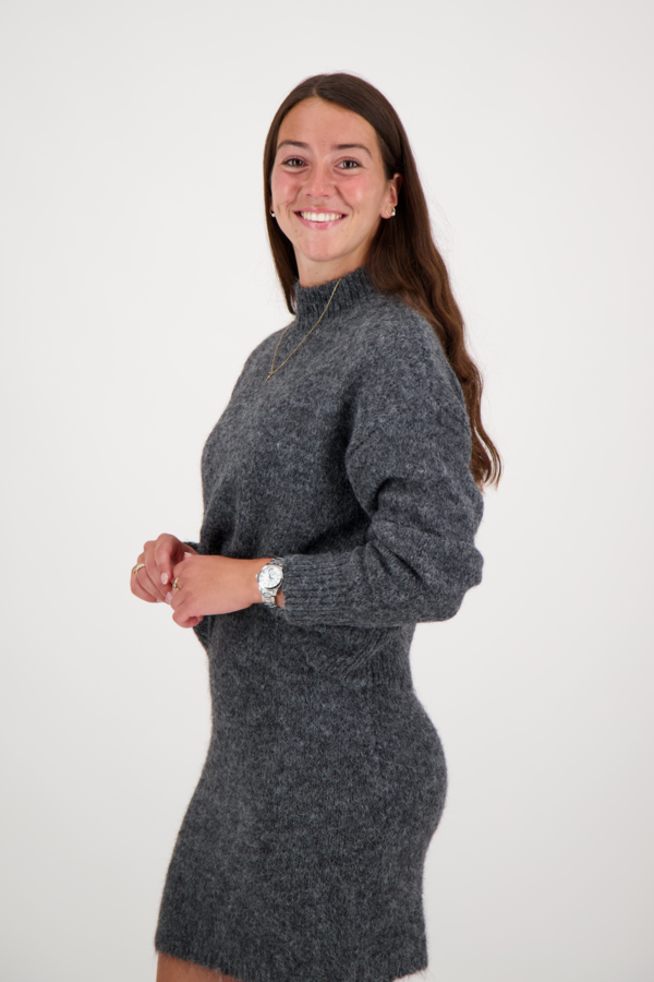 Paulina Fluffy Knit Blouse - Antracit