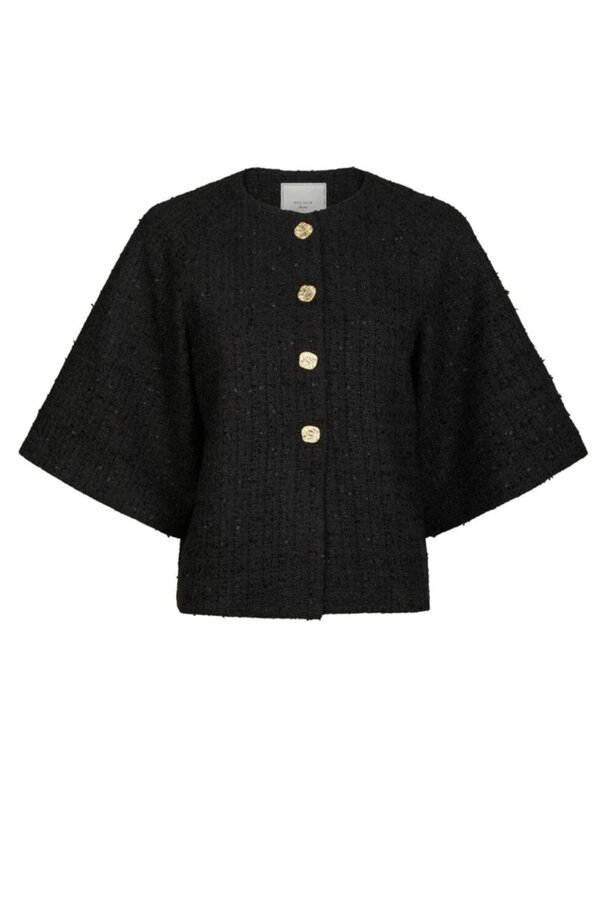 Rosella Boucle Mini Jacket - Black