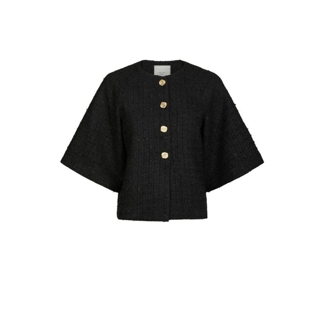 Rosella Boucle Mini Jacket - Black