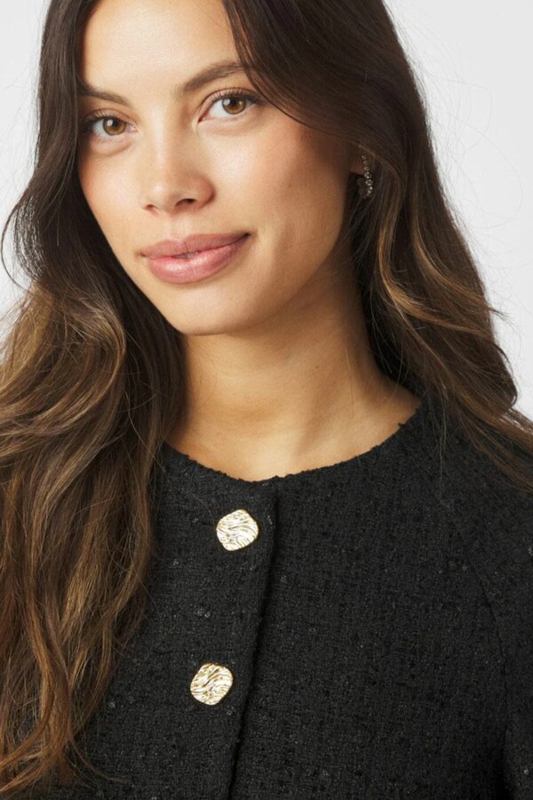 Rosella Boucle Mini Jacket - Black