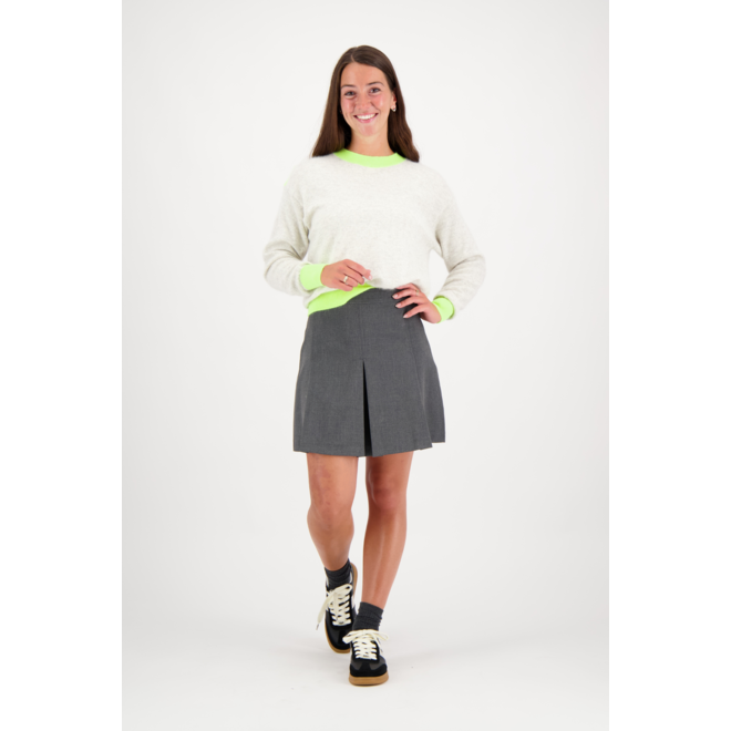 Giga Pullover - Beige Fluo Yellow