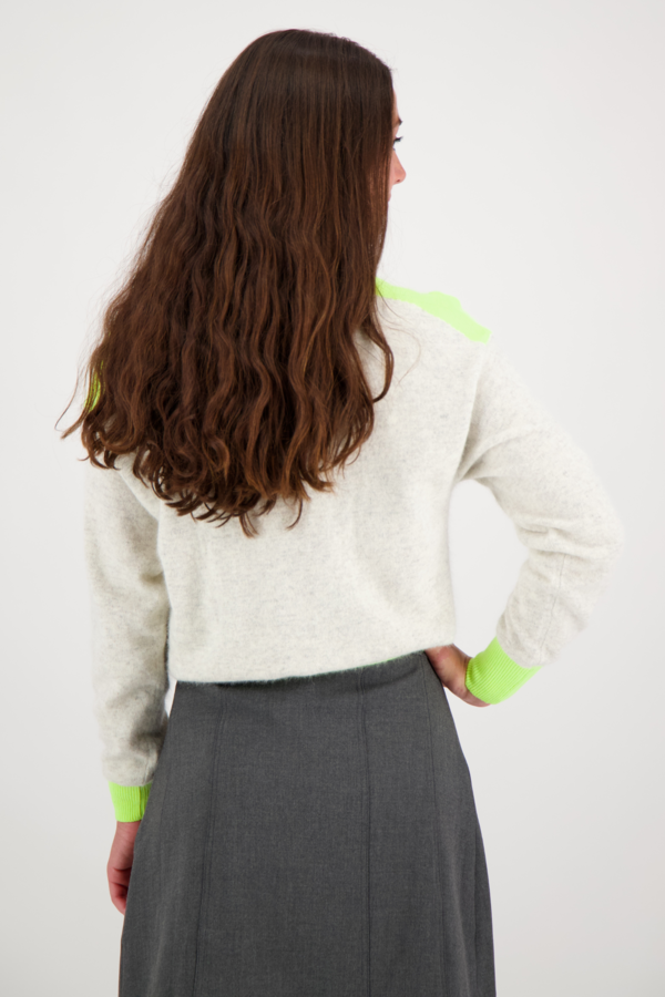 Giga Pullover - Beige Fluo Yellow