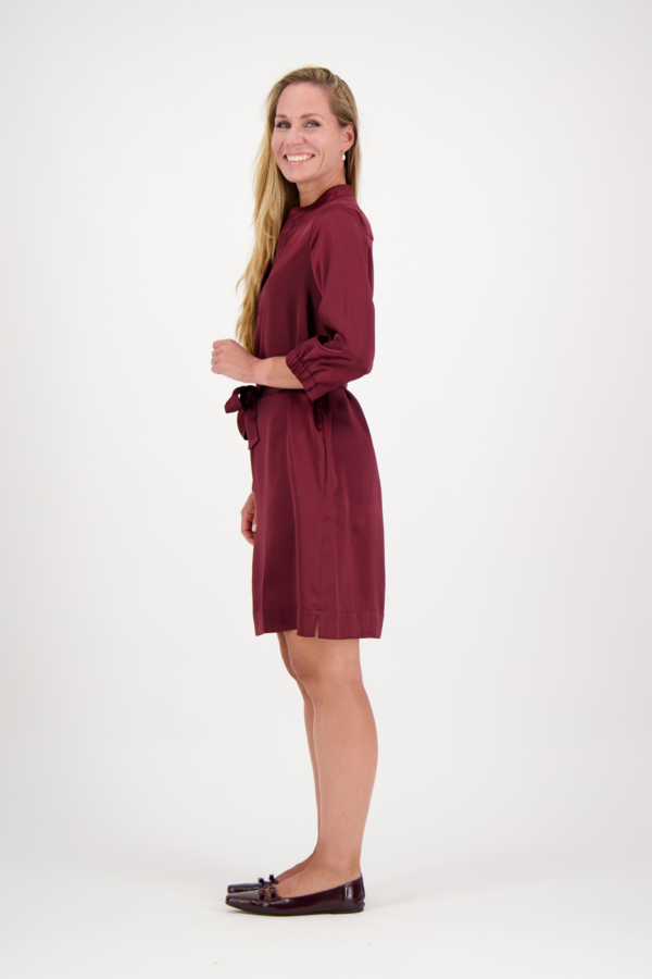 Paula Short Dress - Burgundy