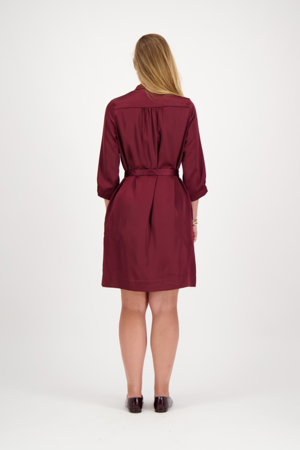 Paula Short Dress - Burgundy
