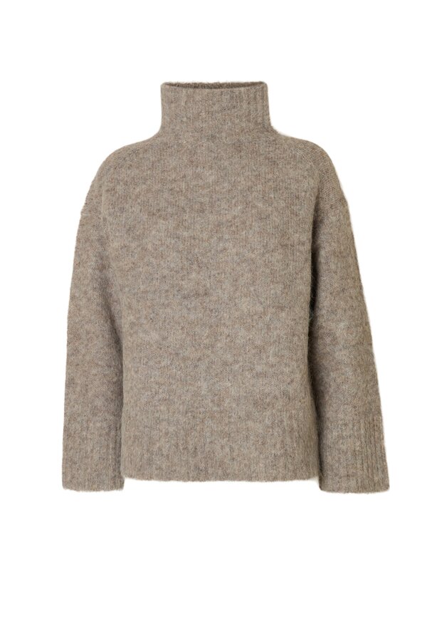 Gabriella Knit High Neck - Steel Gray