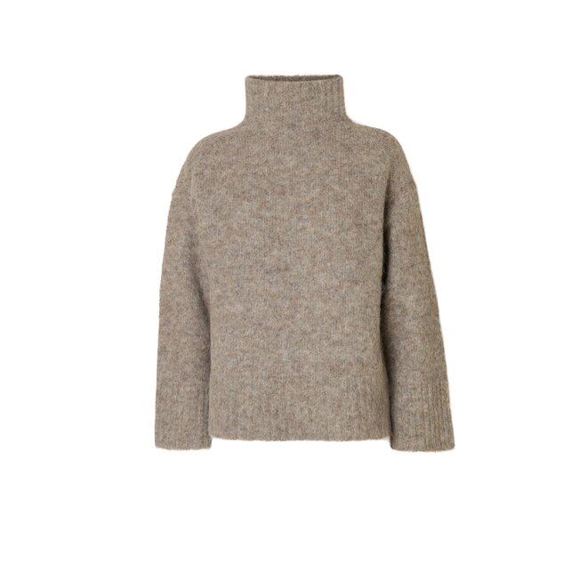 Gabriella Knit High Neck - Steel Gray