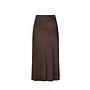 Vicky Heavy Sateen Skirt - Dark Brown