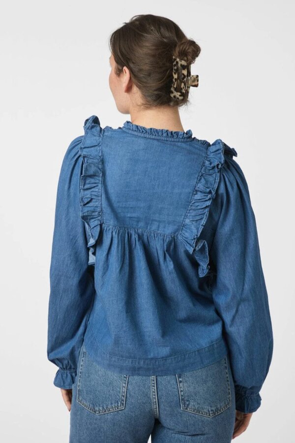 Janis Denim Blouse - Blue