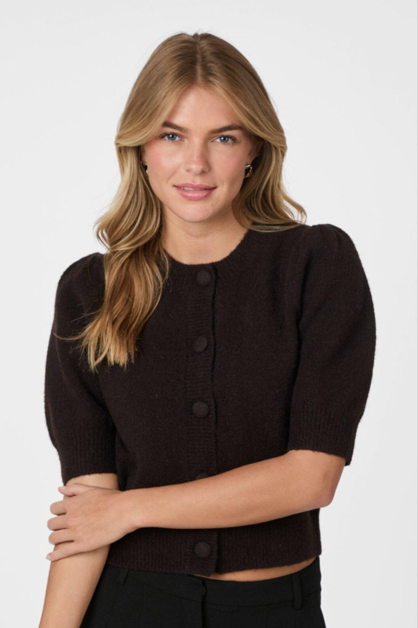 Trudy Knit Cardigan - Dark Brown