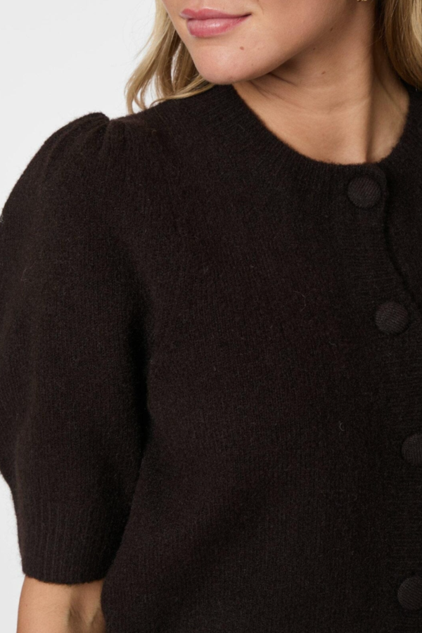 Trudy Knit Cardigan - Dark Brown