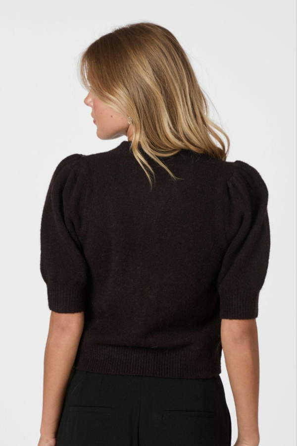 Trudy Knit Cardigan - Dark Brown