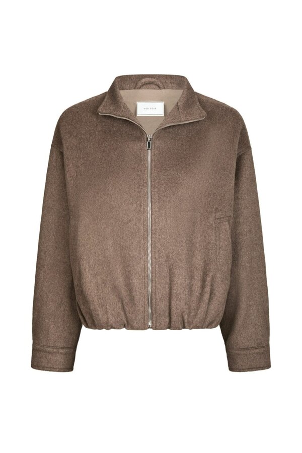 Florine Wool Bomber Jacket - Light Brown