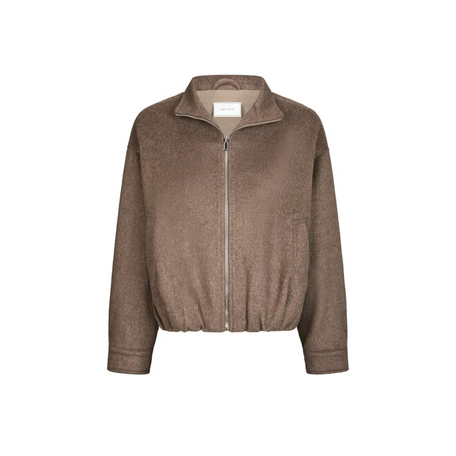Florine Wool Bomber Jacket - Light Brown